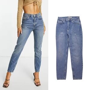 NA-KD High Waist Slim in Mid Blue Size 36 US 8 Waist  29" Inseam